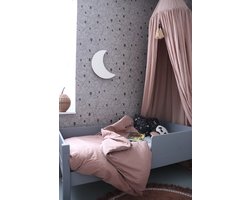 Houten wandlamp kinderkamer | Wandlamp babykamer | Maan | Snoerloos | Dimbaar | Duurzame LED verlichting