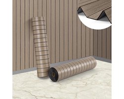 Houten Wandpanelen met Vintage Effect, 60cmx3m, Bruin 3D Design voor Woonkamer en Keuken, Eenvoudig aan te brengen en te verwijderen