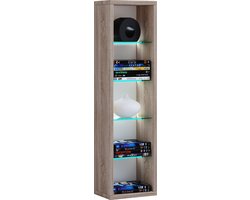 Houten wandplank Hangende plank Boekenplank Wandplank Deco glas Rasato L