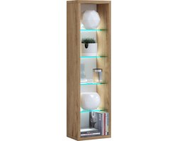 Houten wandplank Hangende plank Boekenplank Wandplank Deco glas Rasato L