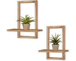 Houten Wandplanken - Decoratieplanken Muur - Woonkamer Inrichting - Natuurlijke Uitstraling - 1x1x1 cm - Houtkleur