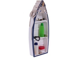 Houten Wandrek in Shabby Chic Boot Stijl - Maritiem Decoratie Rek