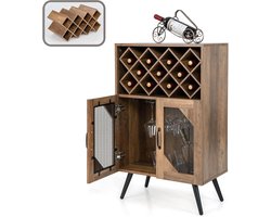 Houten wijnkast 595 x 335 x 935 cm - vintage design