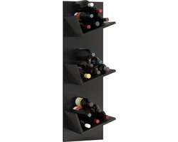 Houten wijnrek Flessenrek Wandplank Wandplank Hangende plank Flessen Wijn Vinosi