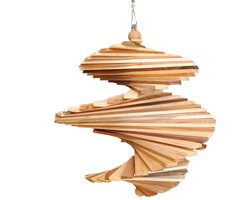 Houten Windspinner - Handgemaakt - Herfstproof - Weerbestendige Tuindecoratie - 29 cm