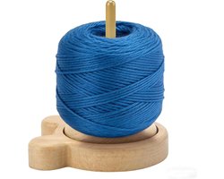 Houten Wolhouder en Unwinder - Draaibare Wol Dispenser met Berenvoetjes voor Breien en Haken - Compacte Organisator voor Tafel en DIY Creaties