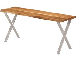 Houten Zitbank - Boomstam Bank - Entree Meubel - Unieke Natuurlijke Rand - 105 cm Lengte - Natuurlijk Hout