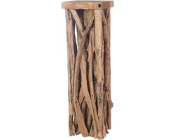 Houten zuil van teak