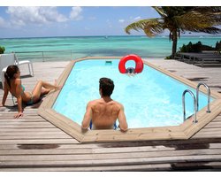 Houten zwembad "Cordoue" - 348 x 215 x 118 cm