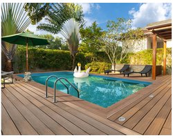 Houten zwembad rechthoekig "Panama"- 620 x 410 x 145 cm