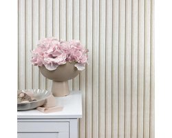 Houtlook Behang met Akoestische Panelen - Modern Vliesbehang 3D Effect - Natuurlijke Look voor Huis en Interieur