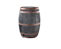Houtlook Kunststof regenton 235 liter met houteffect - Inclusief deksel & tapkraan.
