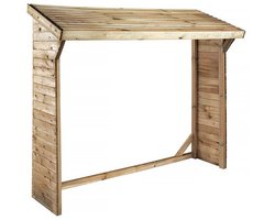 Houtopslag haardhout rek buiten - 1.05 m² - 210 x 50 x 180 cm- 2 kuub