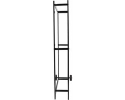 Houtopslag met wielen - Esschert Design - Houtopslag - Metaal - Zwart