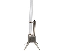 Houtpellet Terrasheater - 135 cm – RVS – Zilver – Duurzame Buitenverwarming op Pellets