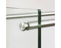 Houtrek glas - rvs - H140/B35/D30