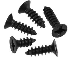 Houtschroeven Phillips kopschroeven zwart - 100 stuks - 4 x 16 mm - voor MDF kasten