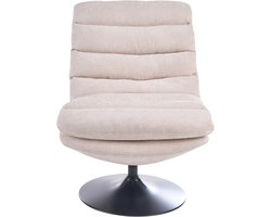 HOVET - Draaifauteuil - Lichtbeige - Polyester