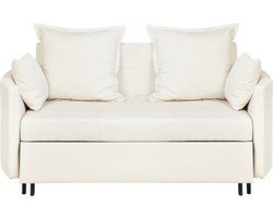 HOVIN - Slaapbank 2-zits - Lichtbeige - Polyester