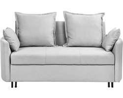 HOVIN - Slaapbank 2-zits - Lichtgrijs - Polyester