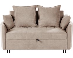 HOVIN - Slaapbank 2-zits - Taupe - Polyester