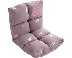 howa 2 in 1 Kinderfauteuil + Kinderlounger - 6-voudig verstelbare rugleuning "rainbow" roze 86011