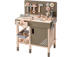 Howa Houten Speelgoed Werkbank - 38 x 59 cm - Met 47 Accessoires 4905