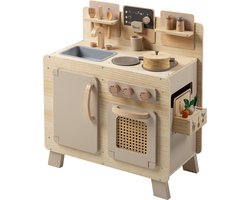 howa Speelgoed Kinderkeuken Speelkeuken Keuken van Hout "FoodieFun" incl. 10-delig Kookaccessoires 48241