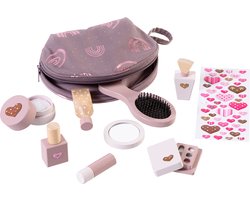 howa Speelgoed make-up set make-up tas voor kinderen met 8 stuks houten accessoires 48812