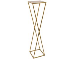 HowHomely - Moderne Stalen Plantenstandaard - Loftstijl - Goudkleurig - 100 cm