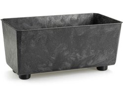 HowHomely Salvia - Bloembak - Zwart Beton - Voor Binnen en Buiten