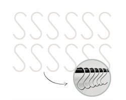 HOYA living® - S haken - Wit - 9,5cm (groot) - 12 stuks / ophanghaken / kapstokhaken / S haakjes