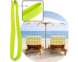 Hoya living - Strand handdoek Elastiek Band Ligbed - Neon Geel - rekbaar 45-70 cm - strandbed elastiek - strandhanddoekbanden