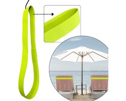 Hoya living - Strandhanddoek elastiek band - Neon Geel - rekbaar van 45 tm 70cm