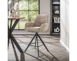 Hoyz Collection - Barstoel Lounge - Rich Zandkleur - Set van 2