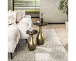 Hoyz Collection - Bijzettafel Eclipse Druppel S - Goud Antiek Finish