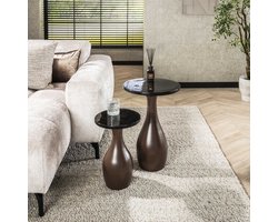 Hoyz Collection - Bijzettafel Eclipse Druppel S - Koper Antiek Finish