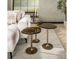 Hoyz Collection - Bijzettafel Eclipse L - Goud Antiek Finish