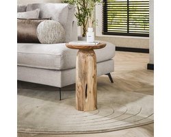 Hoyz Collection - Bijzettafel River Solid XL - Massief Acacia Naturel