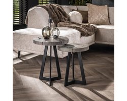 Hoyz Collection - Bijzettafel Set-2 Grey Mix - Grijs