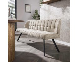 Hoyz Collection - Eetkamerbank Raster - 3 zitsbank Boucle Zandkleur