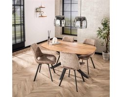 Hoyz Collection - Eetkamertafel 150 Arhus Solid - Massief Acacia Naturel