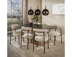 Hoyz Collection - Eetkamertafel Centro - Bruin - 105x215x76 cm