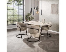 Hoyz Collection - Eettafel Centro Deens Ovaal 180cm - Keramiek Travertin