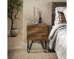 Hoyz Collection - Nachtkastje Ocean - Beige - 35x40x56 cm