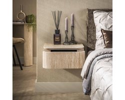 Hoyz Collection - Nachtkastje Romano - Beige - 40x45x20 cm