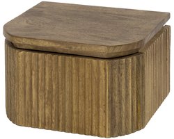 Hoyz Collection - Nachtkastje Wave Zwevend 1 Lade XS - Massief Mango Zandkleur