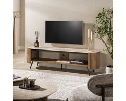 Hoyz Collection - Open TV-meubelen Arcus - Bruin - 41x180x50 cm