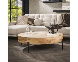 Hoyz Collection - Salontafel Bulky Wood Ø120 - Massief Acacia Naturel