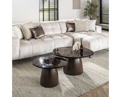 Hoyz Collection - Salontafel Eclipse Set-2 - Koper Antiek Finish